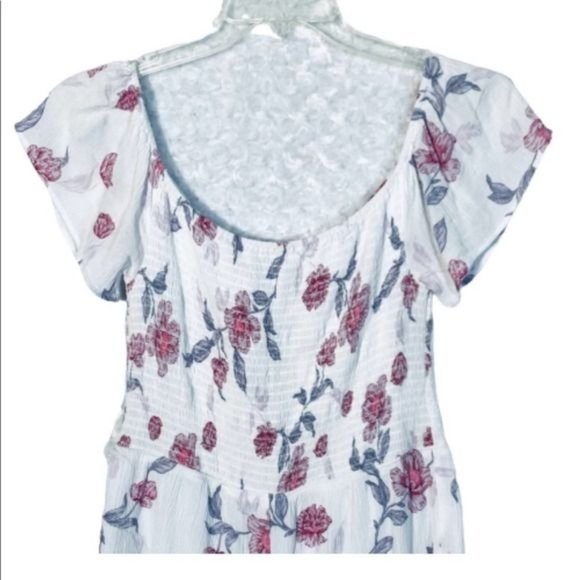 Kendall & Kylie White Floral Off Shoulder Romper Large - Picture 5 of 12